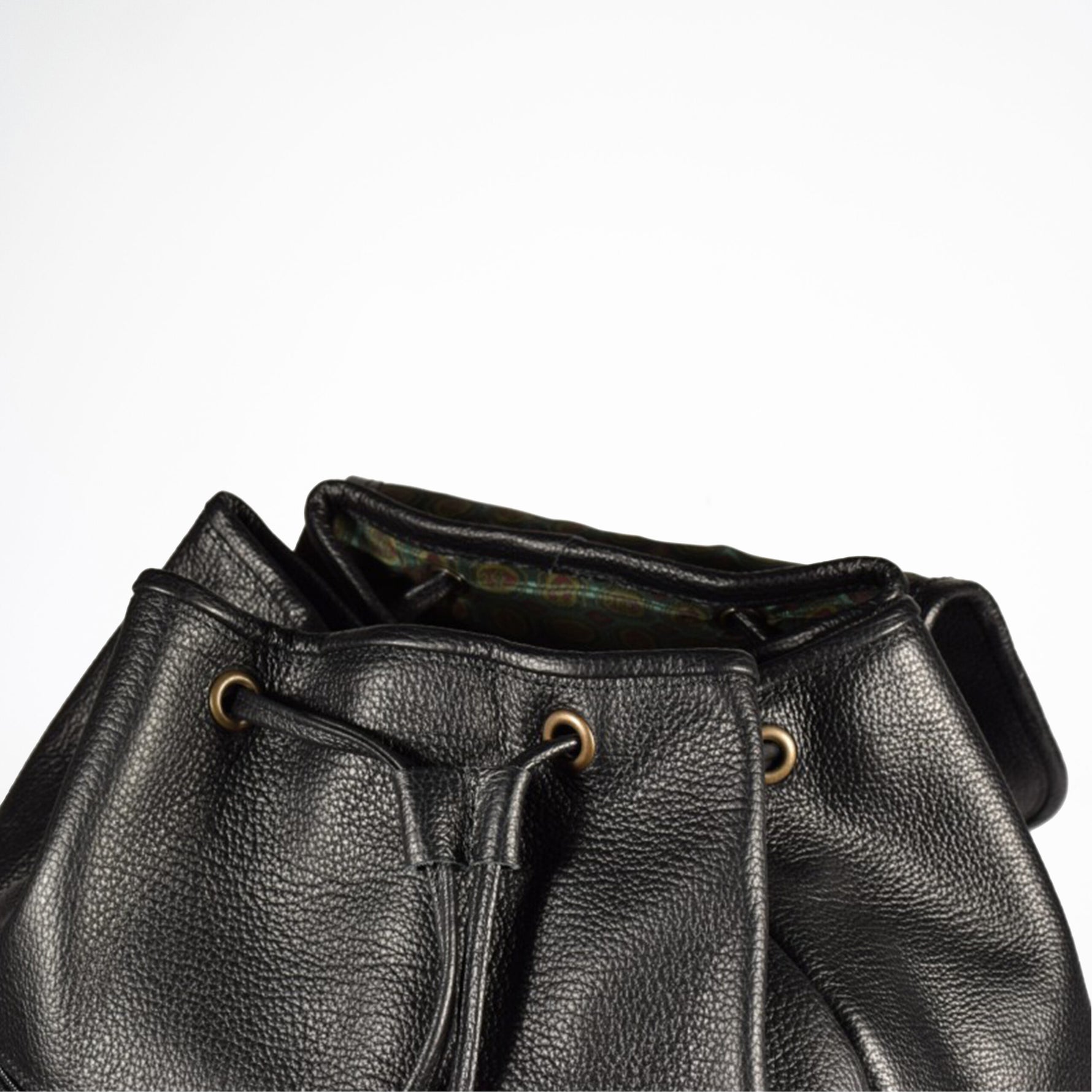Handmade Leather Backpack 95-38 - Black
