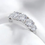 Sparkling diamond eternity ring.