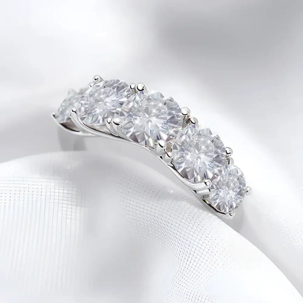 Sparkling diamond eternity ring.