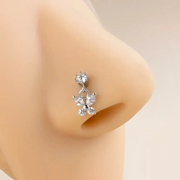 Butterfly nose ring.