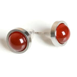 Carnelian stud earrings.