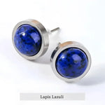 Lapis lazuli stud earrings.