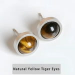 Pair of tiger’s eye stud earrings.