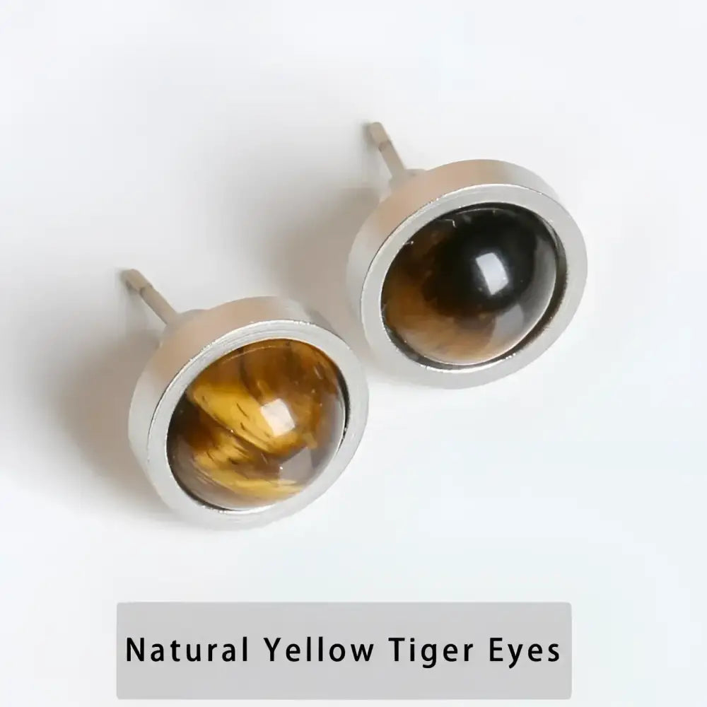 Pair of tiger’s eye stud earrings.