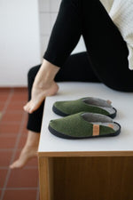 TOKU Brussels Slippers - Moss Green