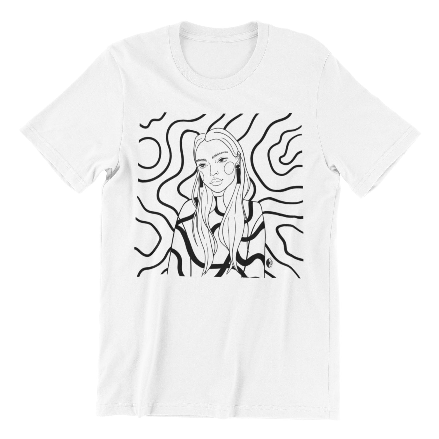 Unisex Organic Cotton T-shirt with Illustration - Decision B&W