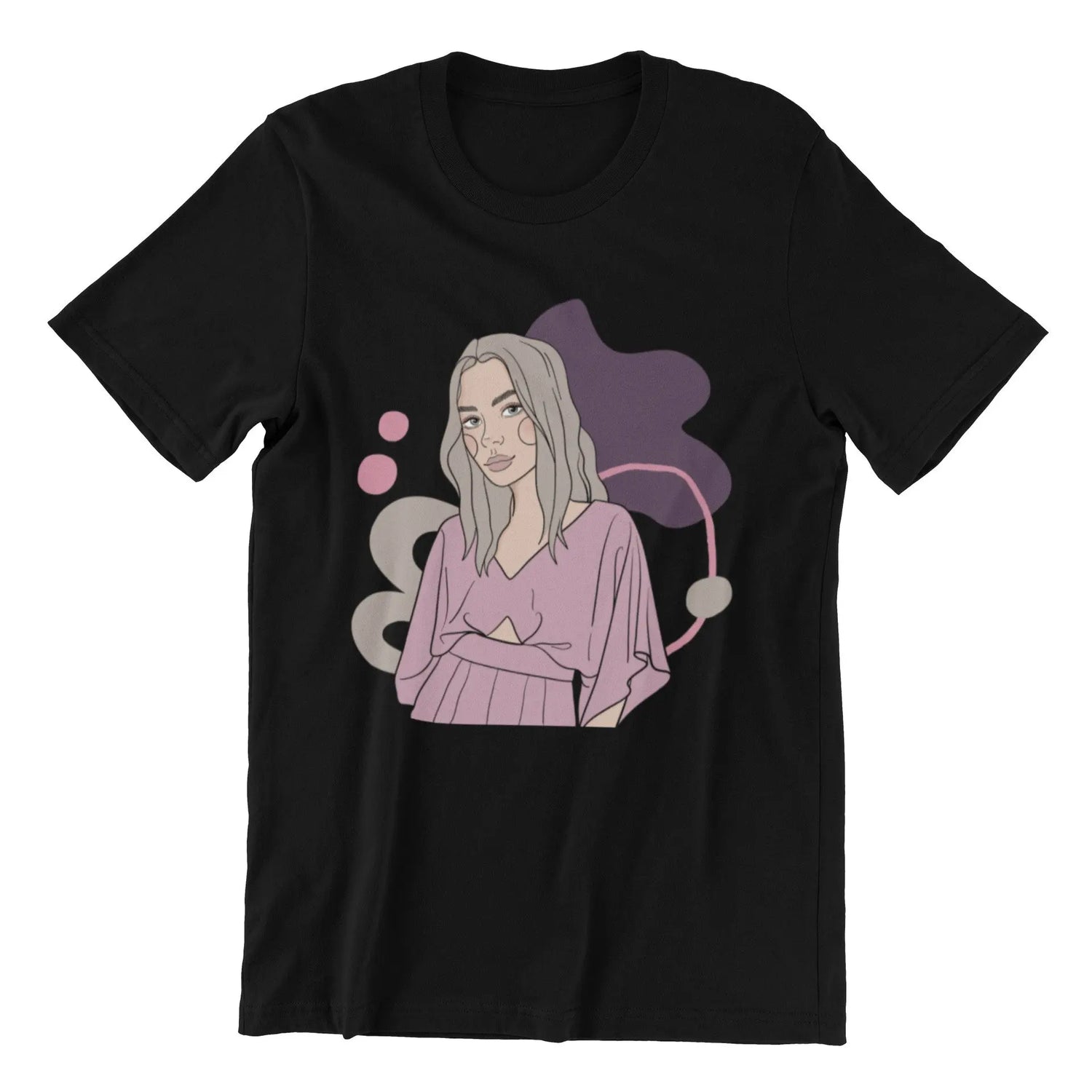 Unisex Organic Cotton T-shirt with Illustration - One-Woman Show