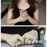 Emerald jewelry set.