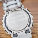 White G-Shock Casio Sport Watch back showcasing durable watch construction and jewelry quality