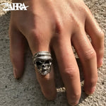 Silver skull ring.