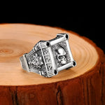 Silver skull ring.